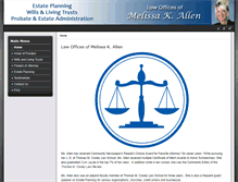Tablet Screenshot of melissakallen.net